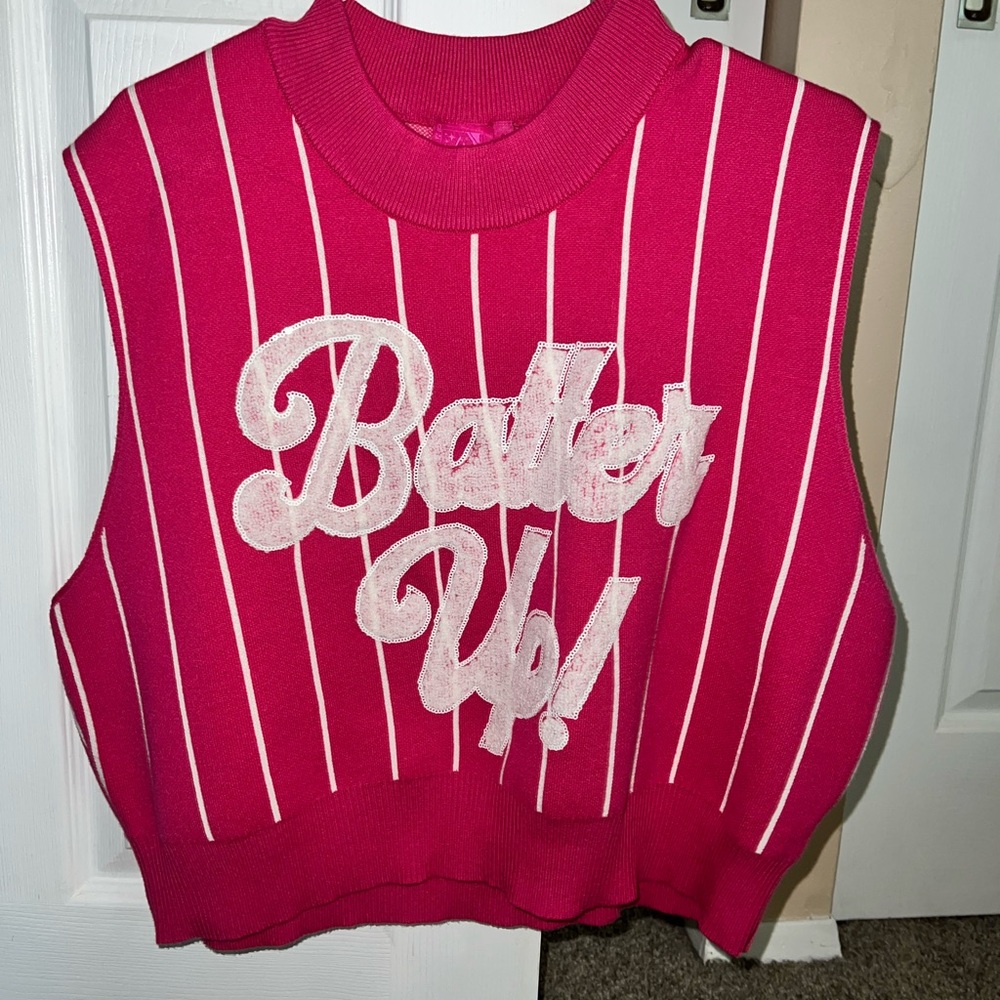 QUEEN OF SPARKLES Pink Sleeveless Sweater